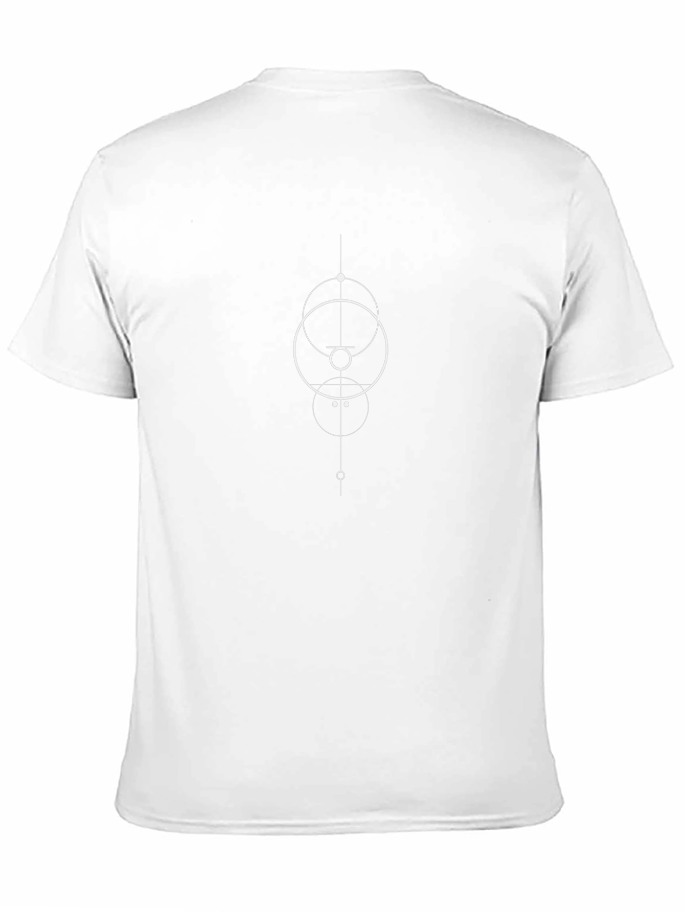 Modern Geometric Graphic Tee - Black
