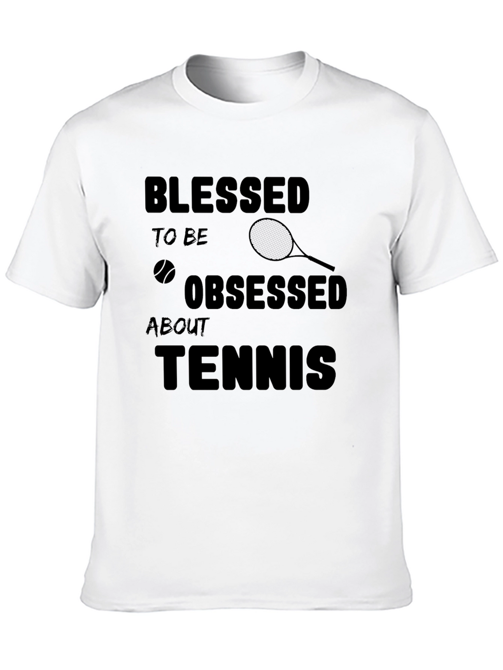 Blessed to be Obsessed About Tennis Black T-Shirt