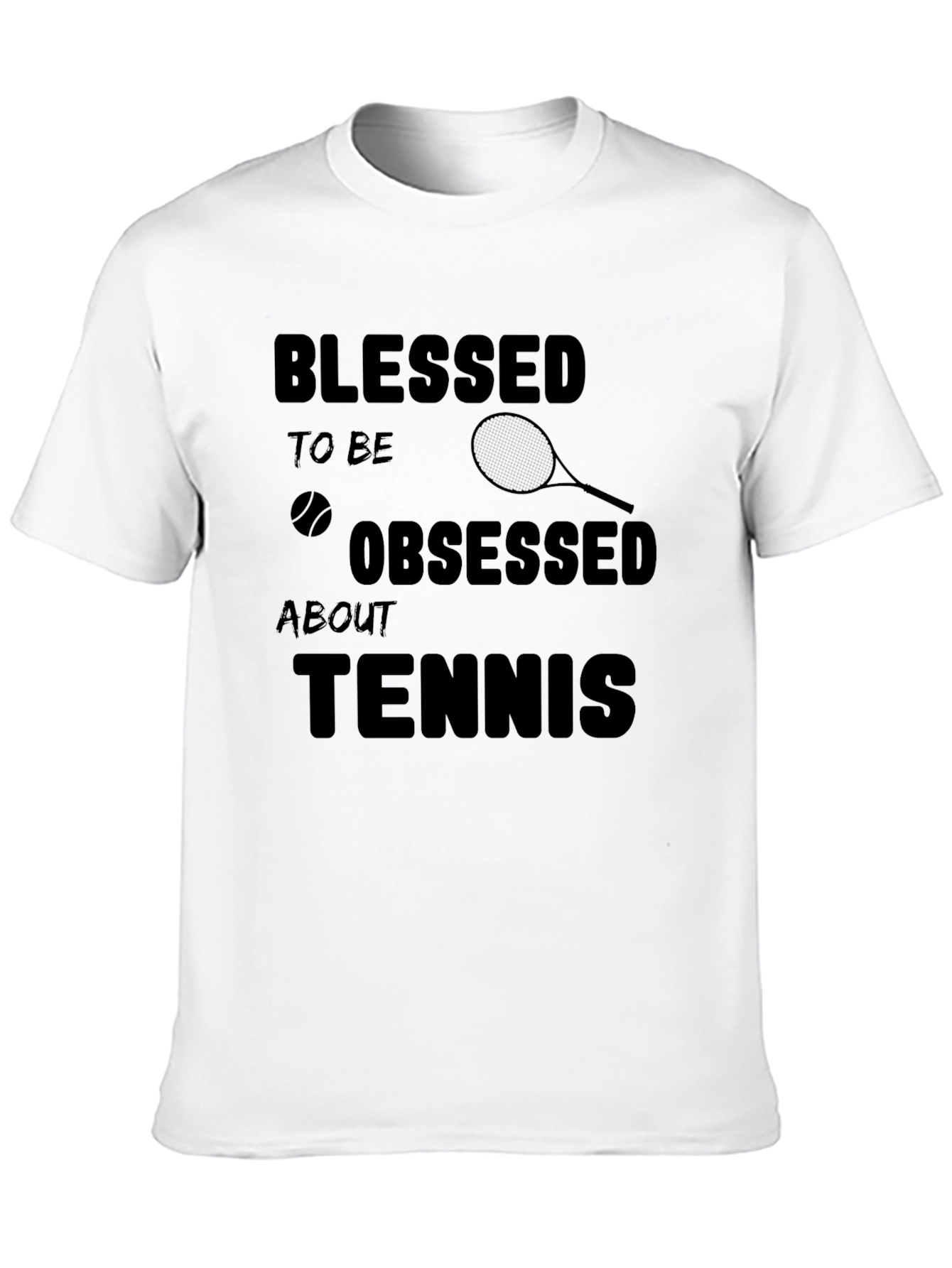 Blessed to be Obsessed About Tennis Black T-Shirt