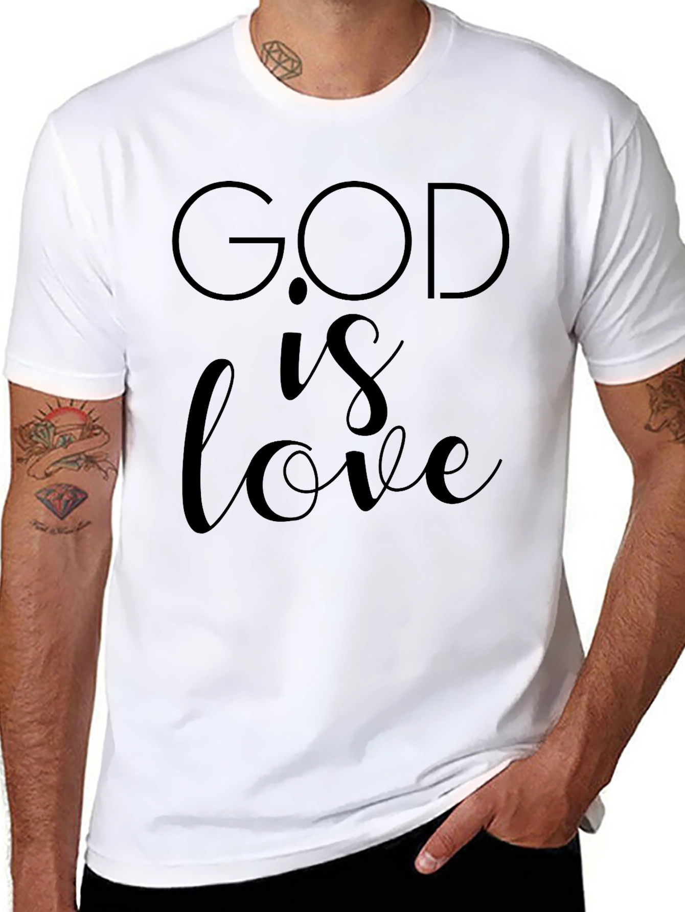 God is Love Graphic Tee - Stylish Christian Apparel