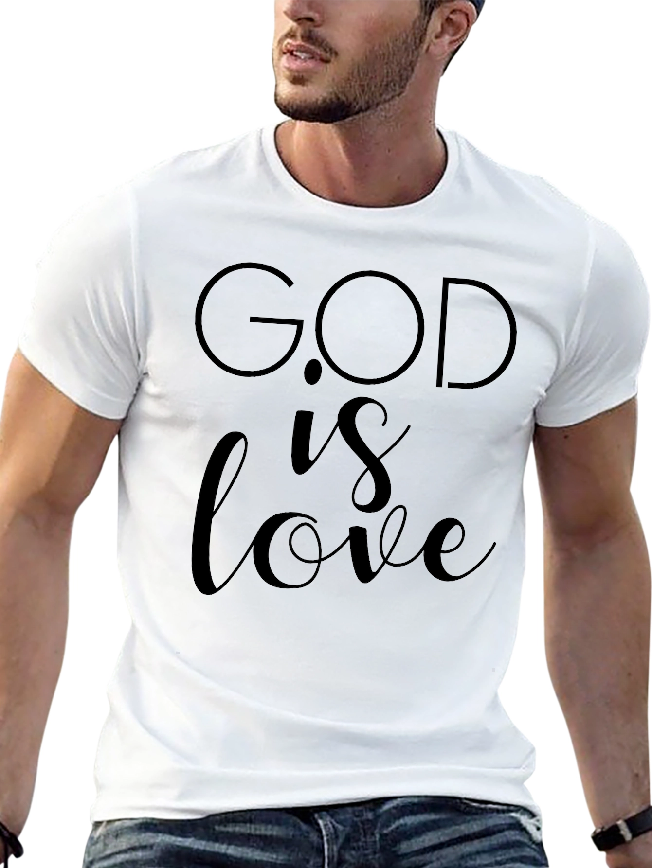 God is Love Graphic Tee - Stylish Christian Apparel