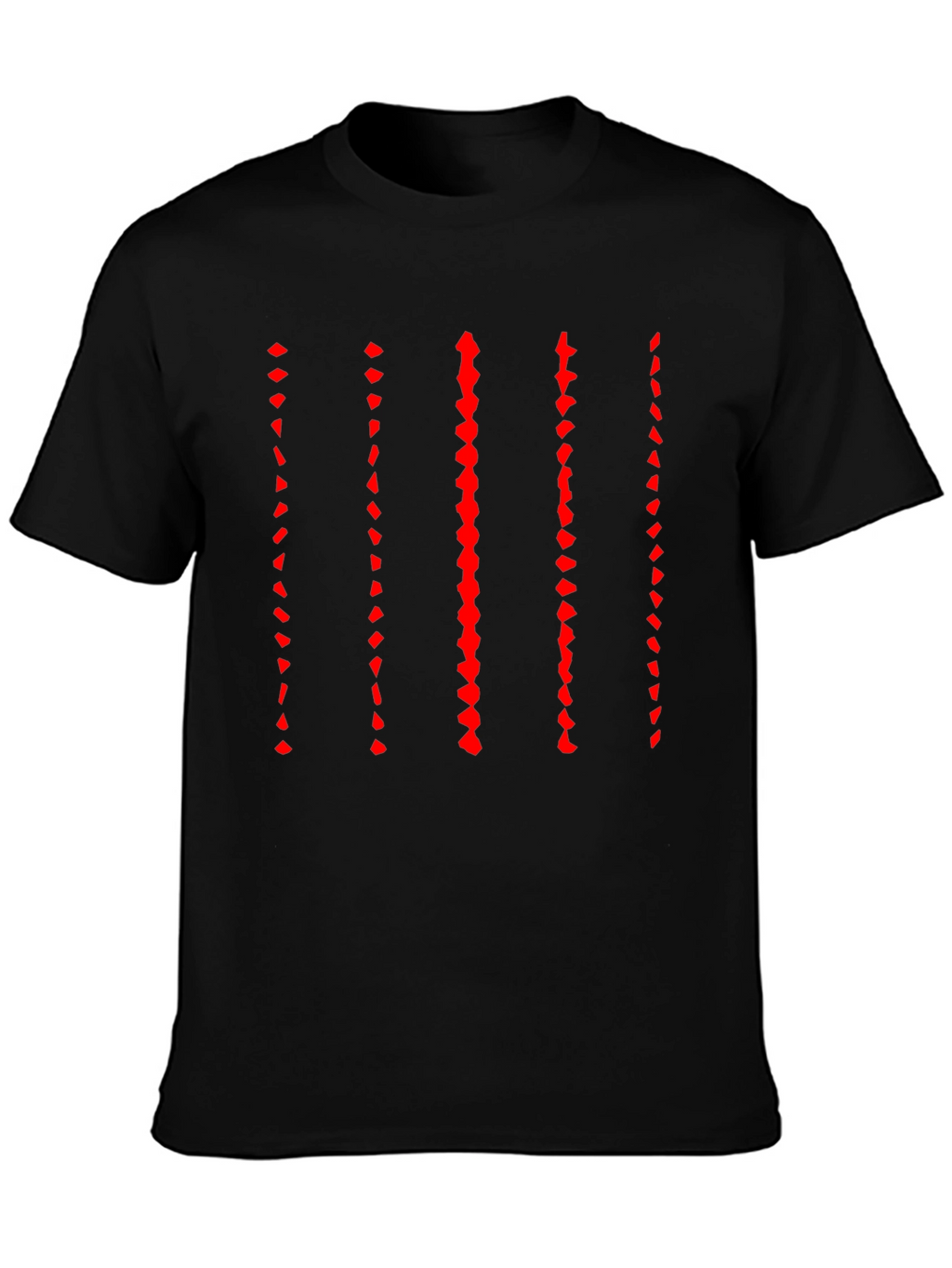 Modern Striped Graphic Black T-Shirt