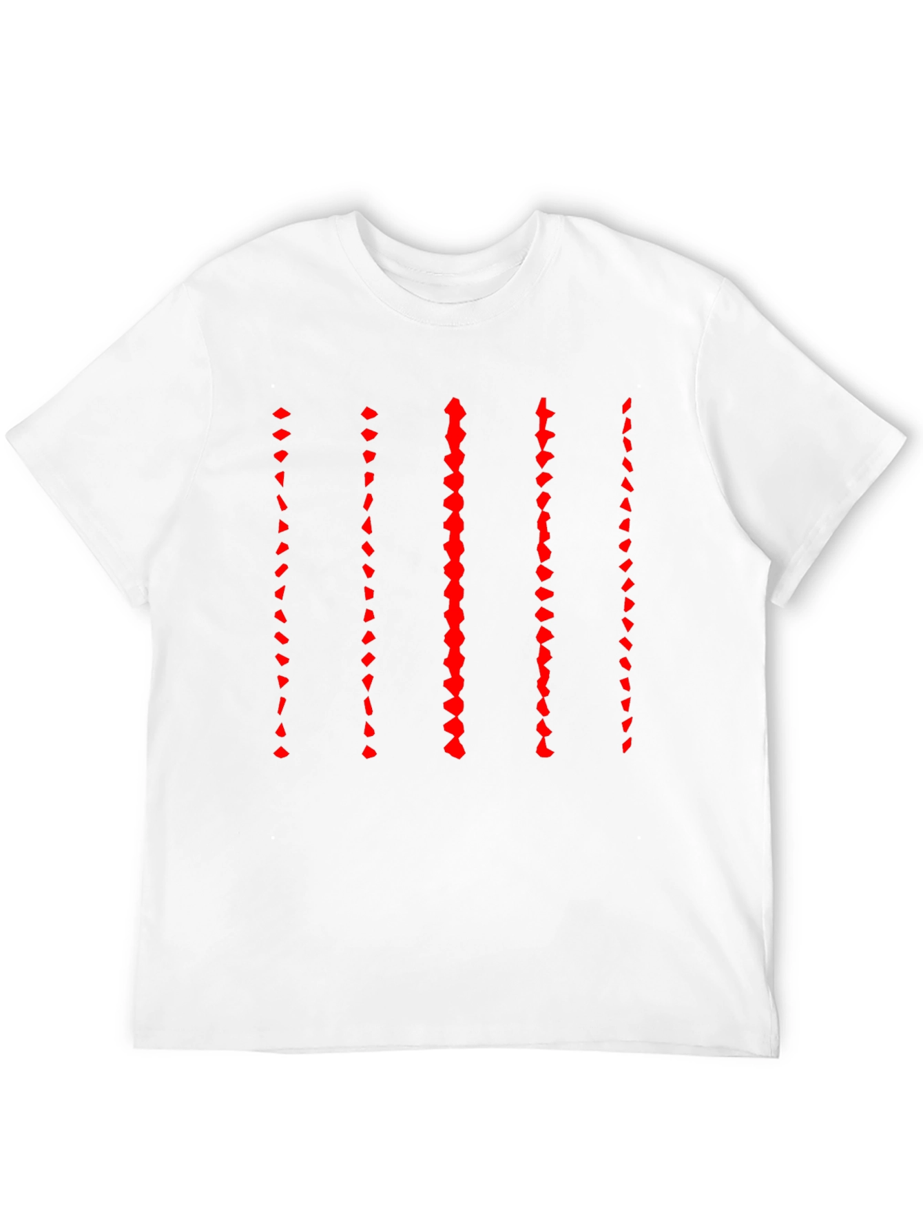 Modern Striped Graphic Black T-Shirt