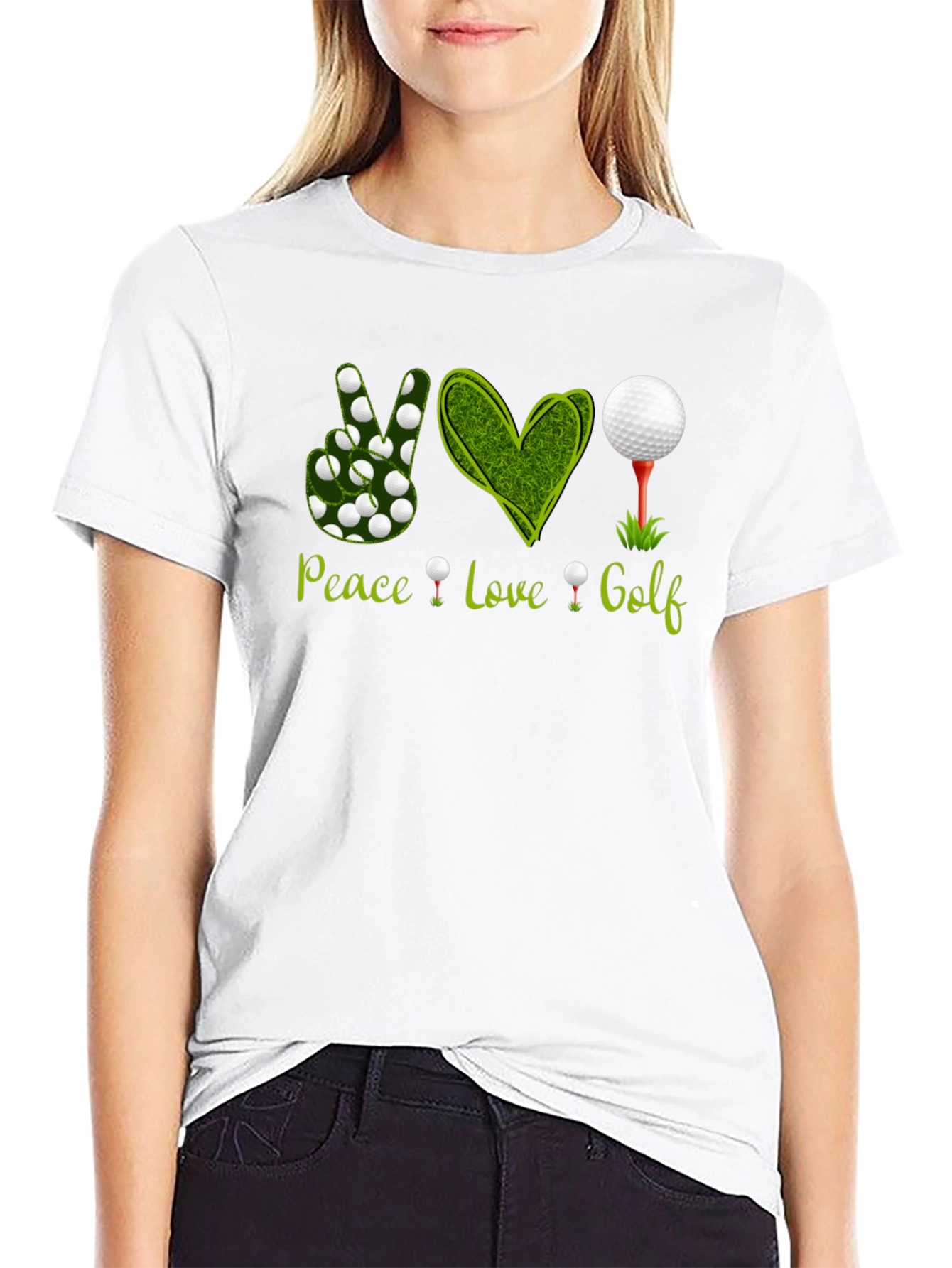Peace Love Golf T-Shirt - Golfing Apparel