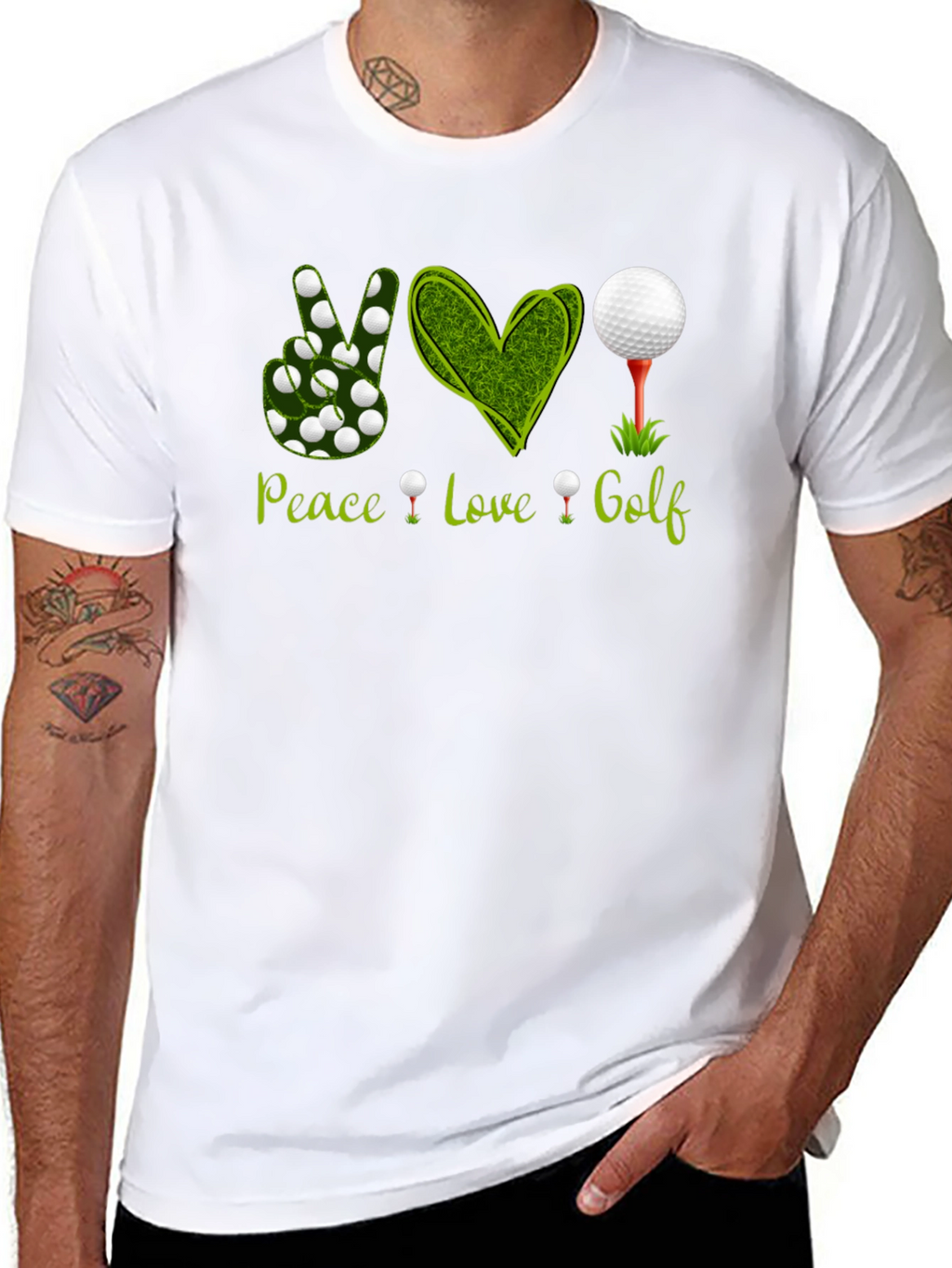 Peace Love Golf T-Shirt - Golfing Apparel