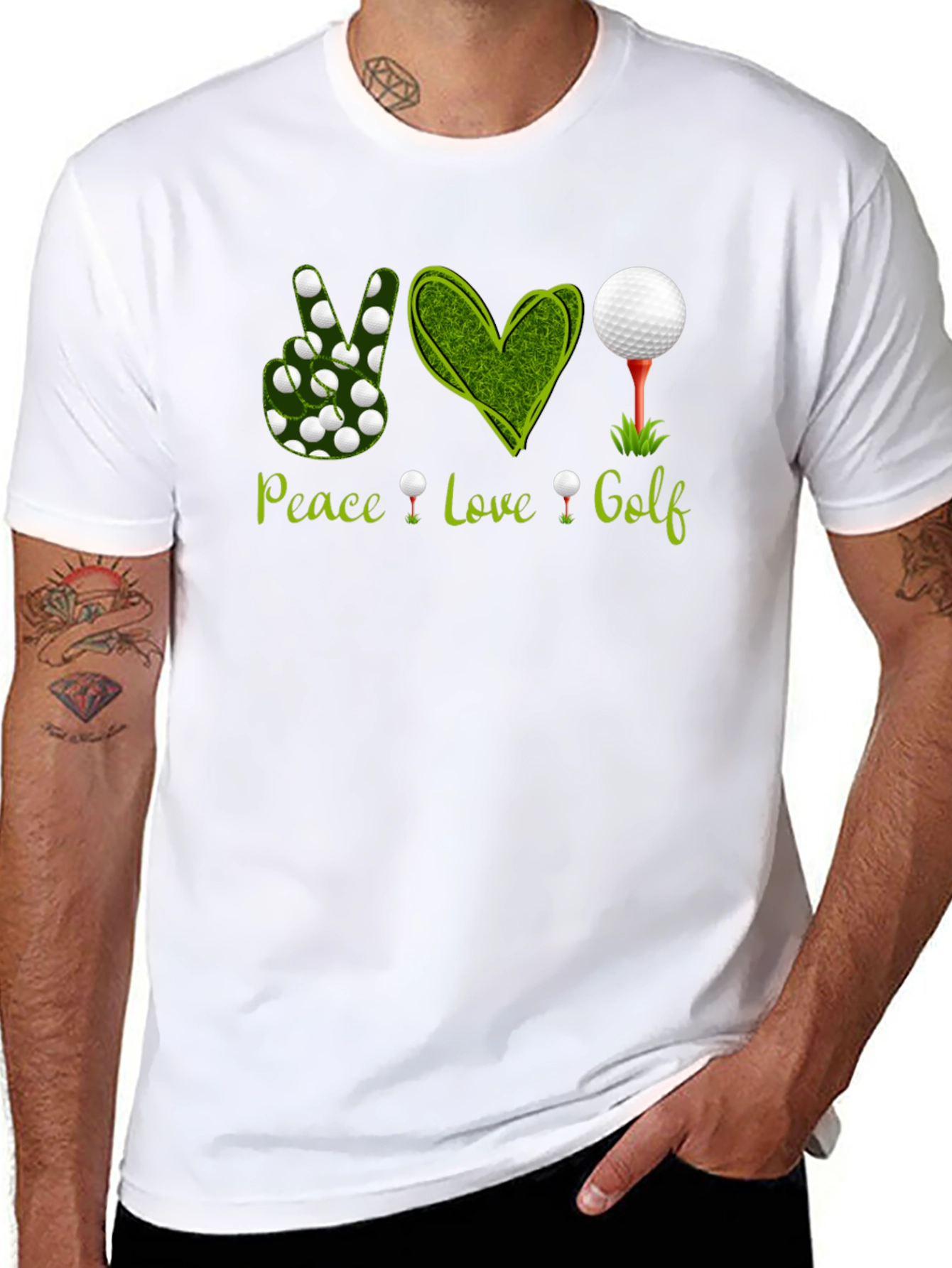 Peace Love Golf T-Shirt - Golfing Apparel