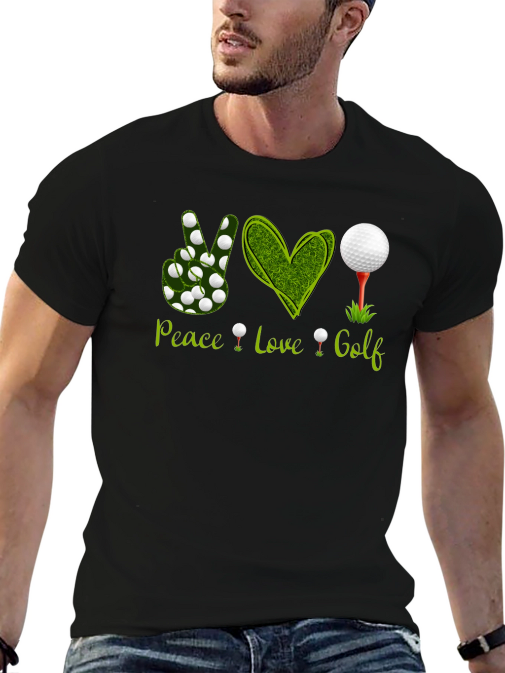 Peace Love Golf T-Shirt - Golfing Apparel