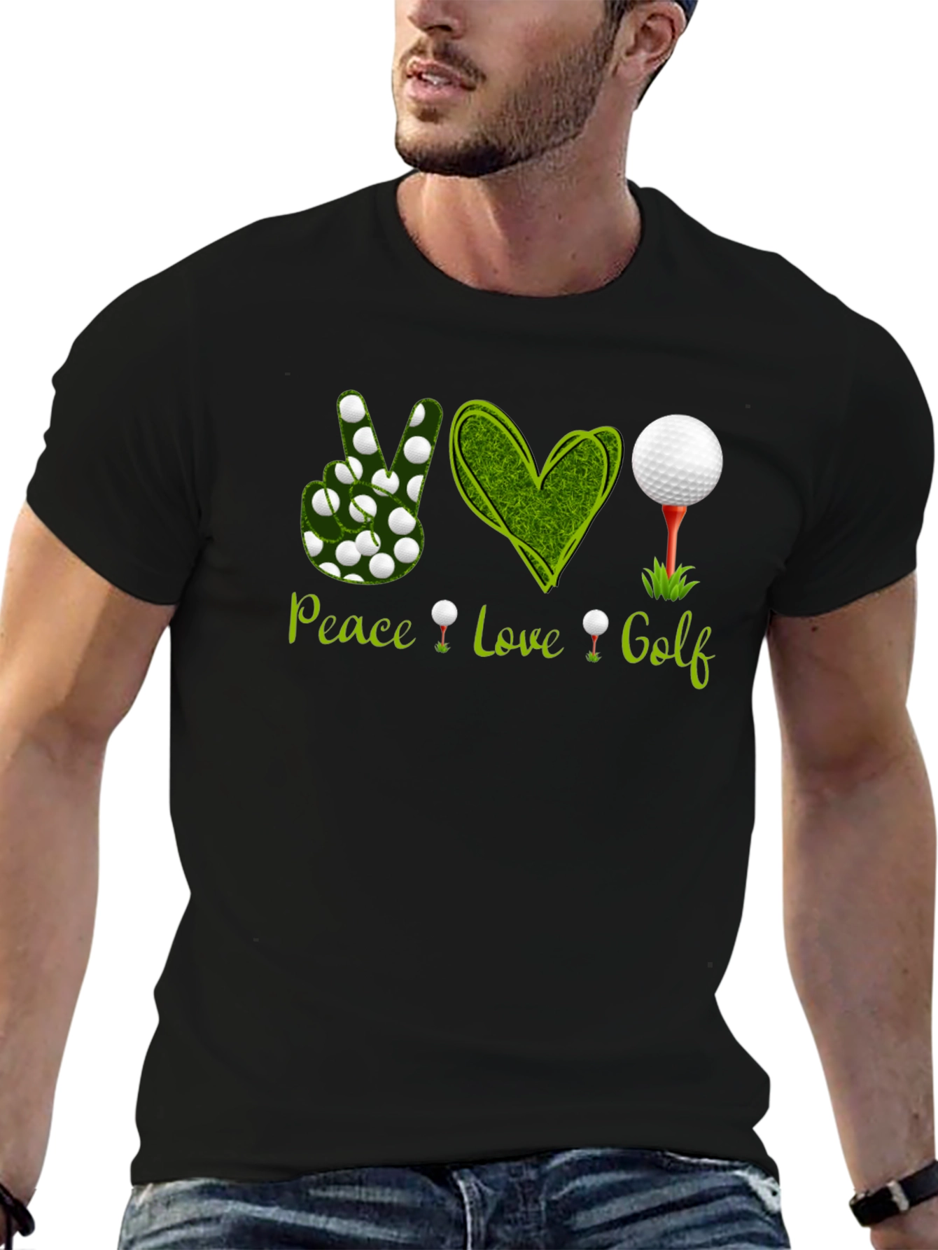 Peace Love Golf T-Shirt - Golfing Apparel