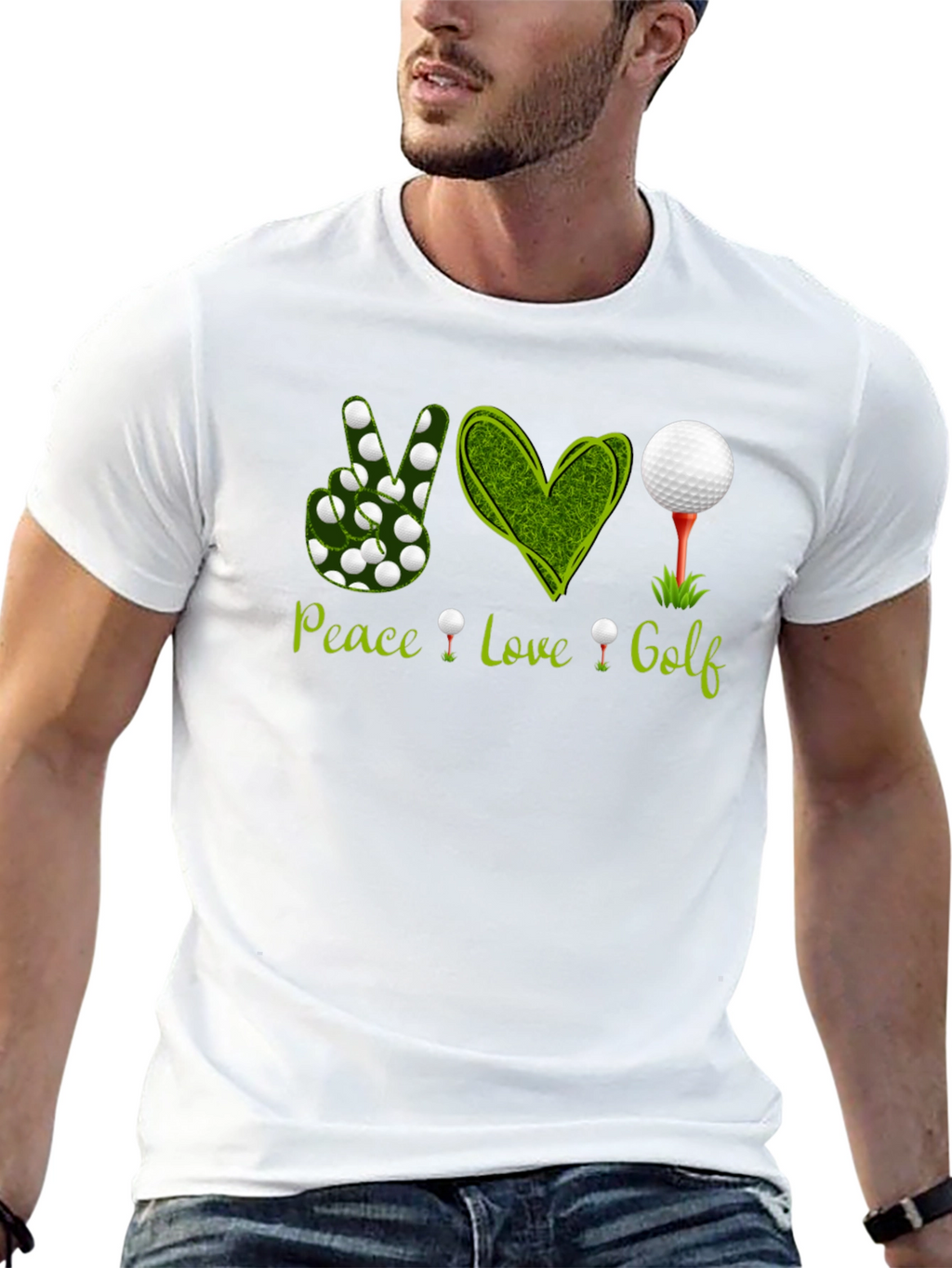 Peace Love Golf T-Shirt - Golfing Apparel