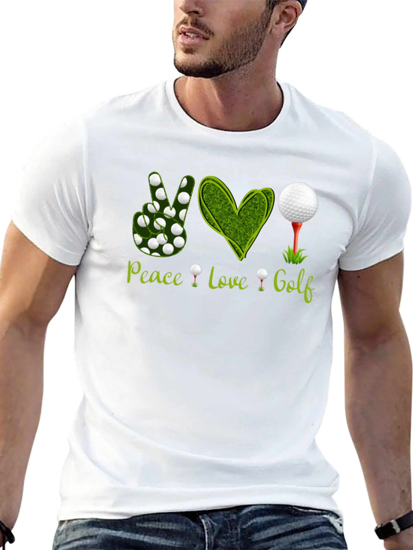 Peace Love Golf T-Shirt - Golfing Apparel