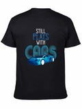 Still Plays With Cars Black Graphic T-Shirt