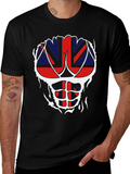 Union Jack Ripped T-Shirt - Patriotic Abs!