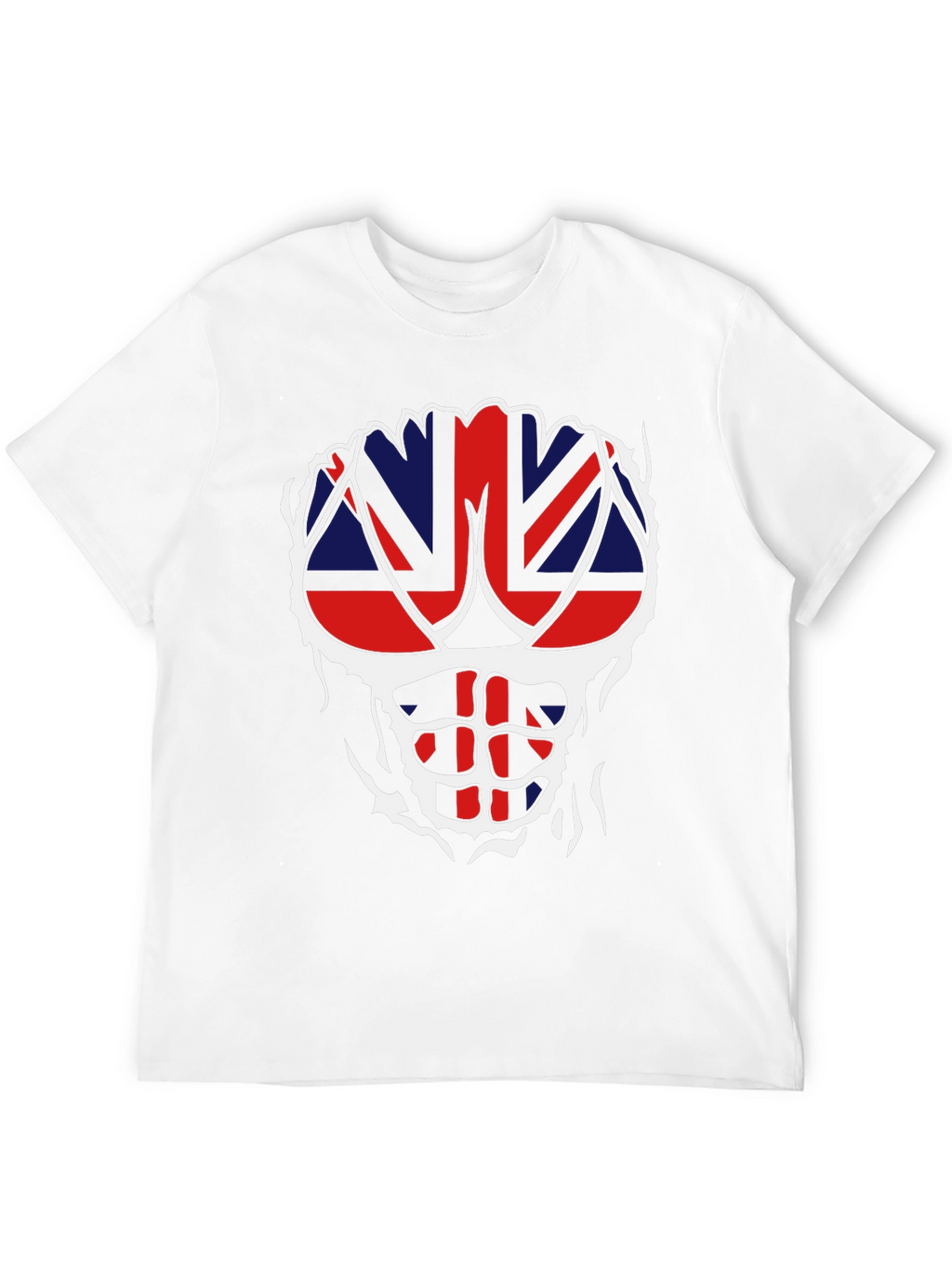 Union Jack Ripped T-Shirt - Patriotic Abs!
