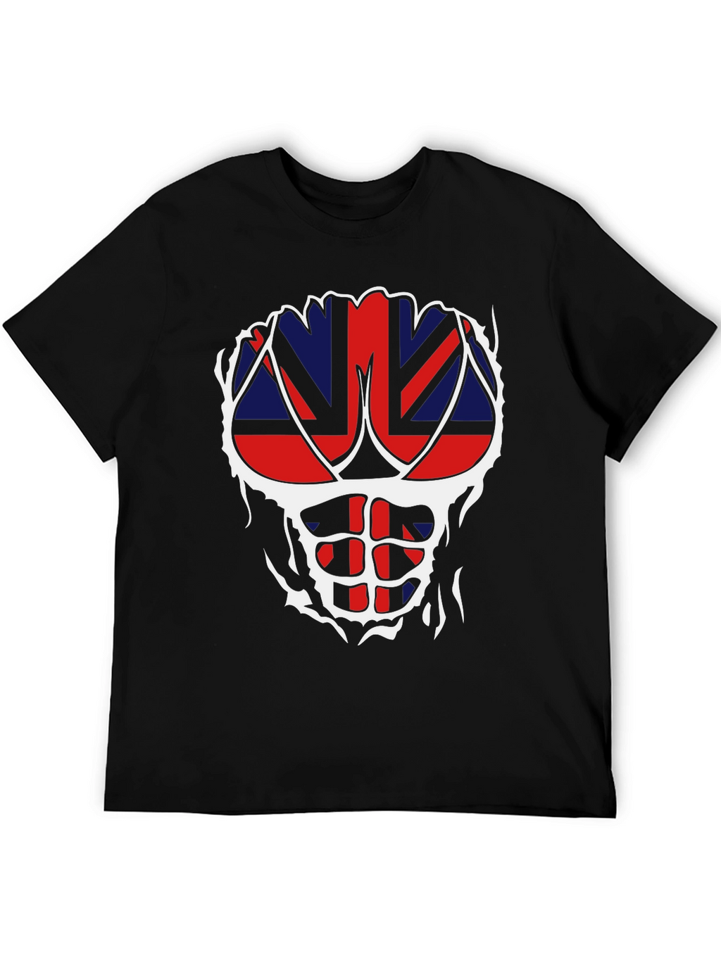 Union Jack Ripped T-Shirt - Patriotic Abs!