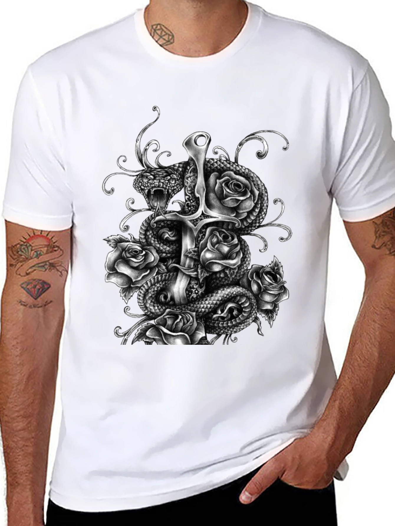 Gothic Snake & Sword T-Shirt
