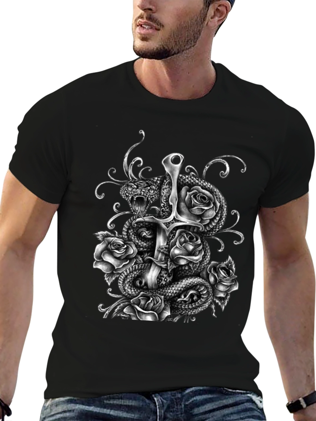 Gothic Snake & Sword T-Shirt