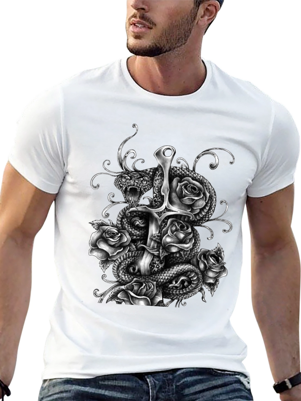 Gothic Snake & Sword T-Shirt