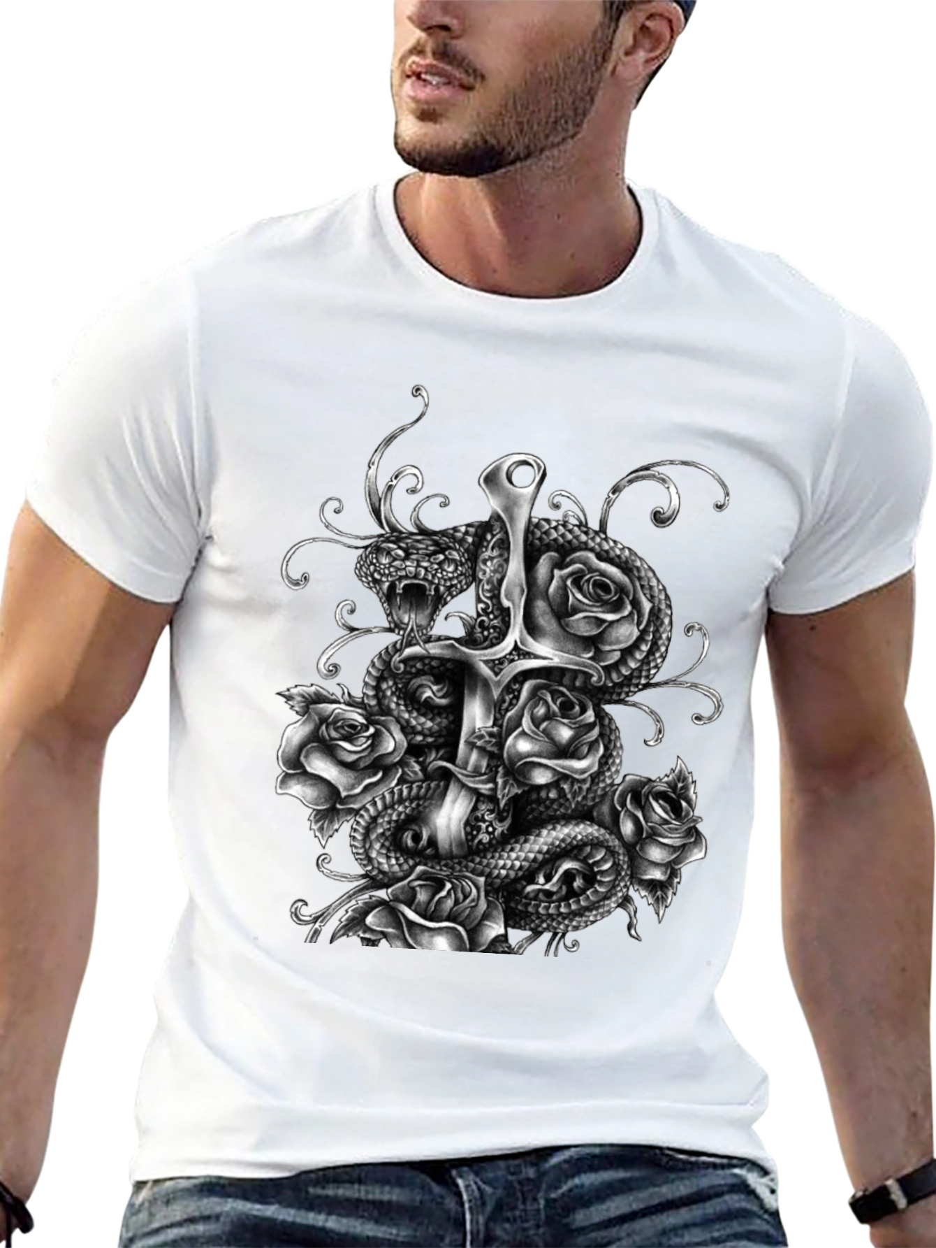 Gothic Snake & Sword T-Shirt