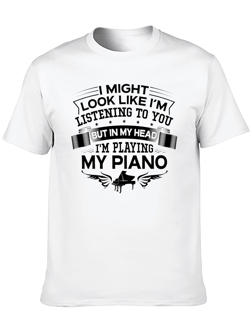 Piano Player T-Shirt - In My Head Music Tee