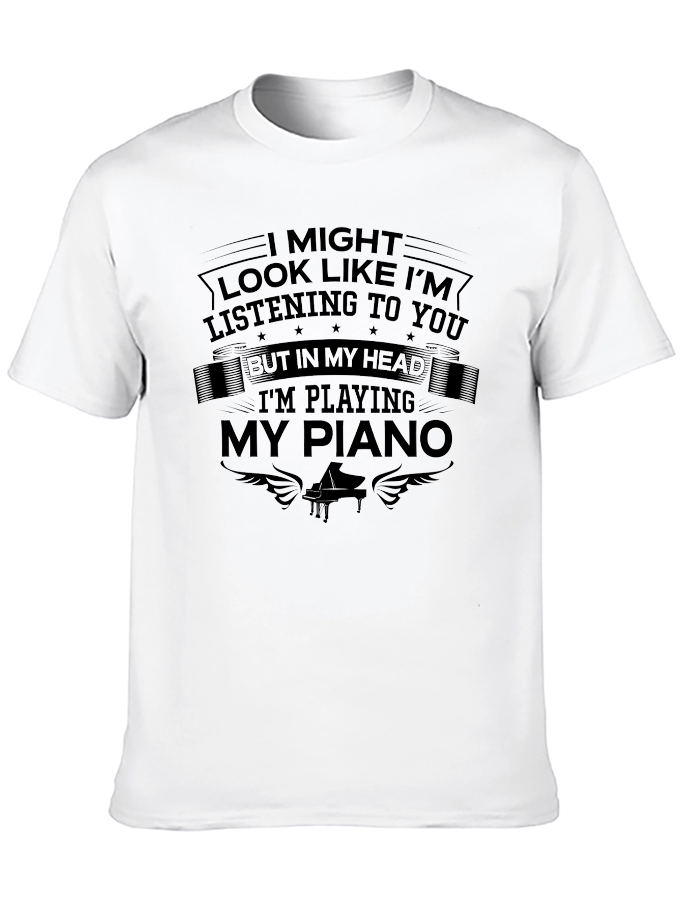 Piano Player T-Shirt - In My Head Music Tee