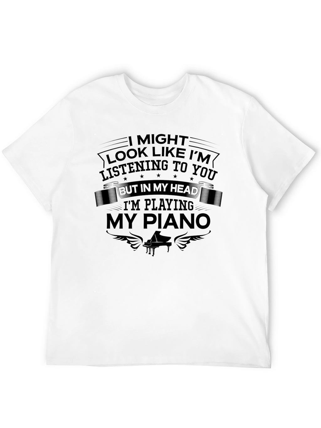 Piano Player T-Shirt - In My Head Music Tee