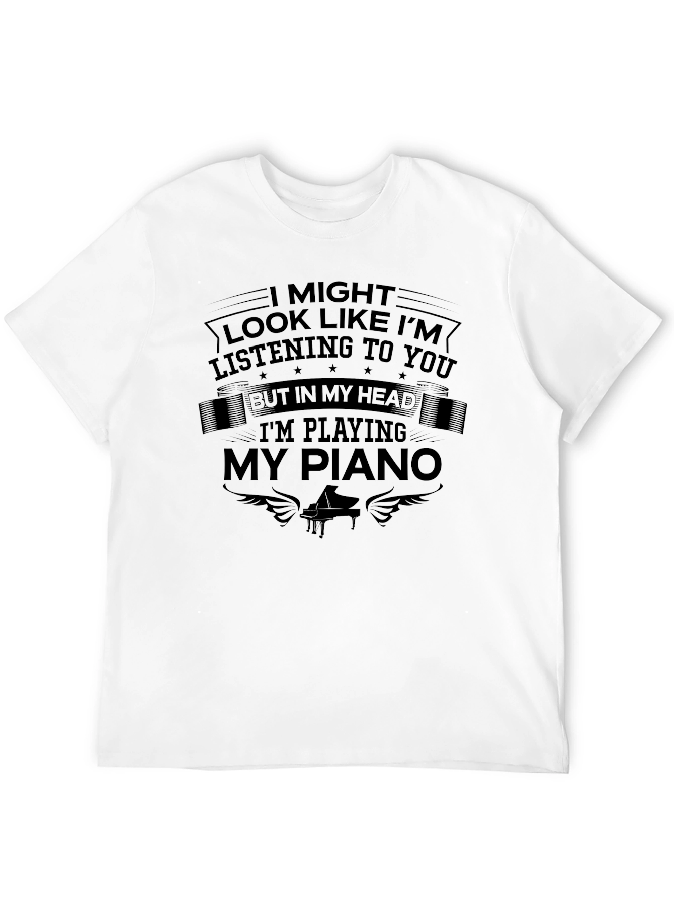 Piano Player T-Shirt - In My Head Music Tee