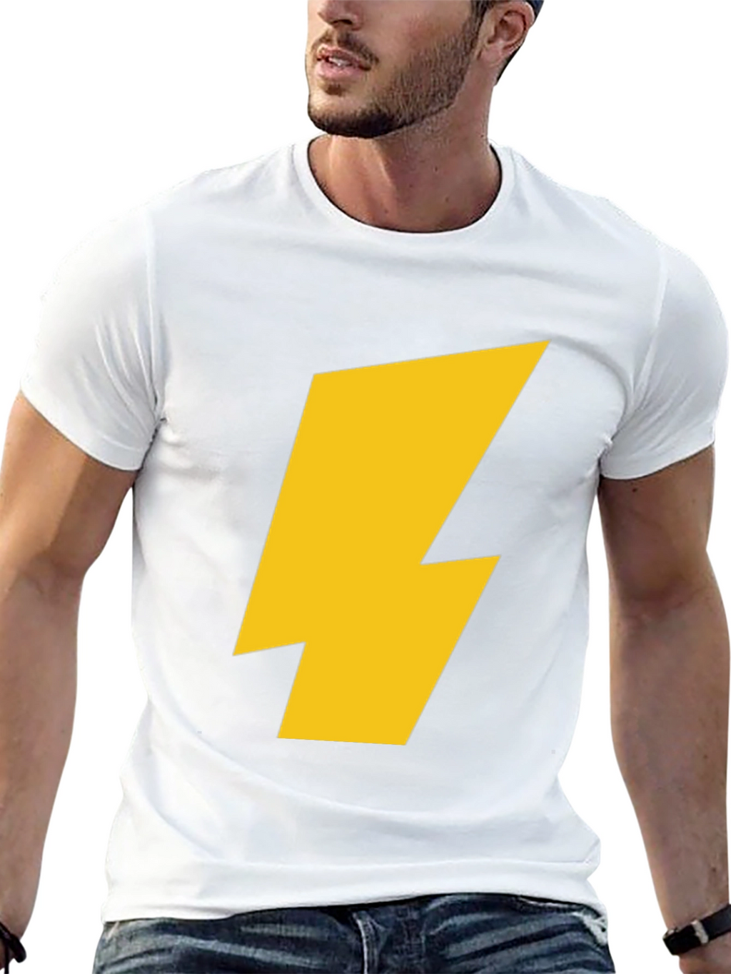 Lightning Bolt Graphic Tee - Black