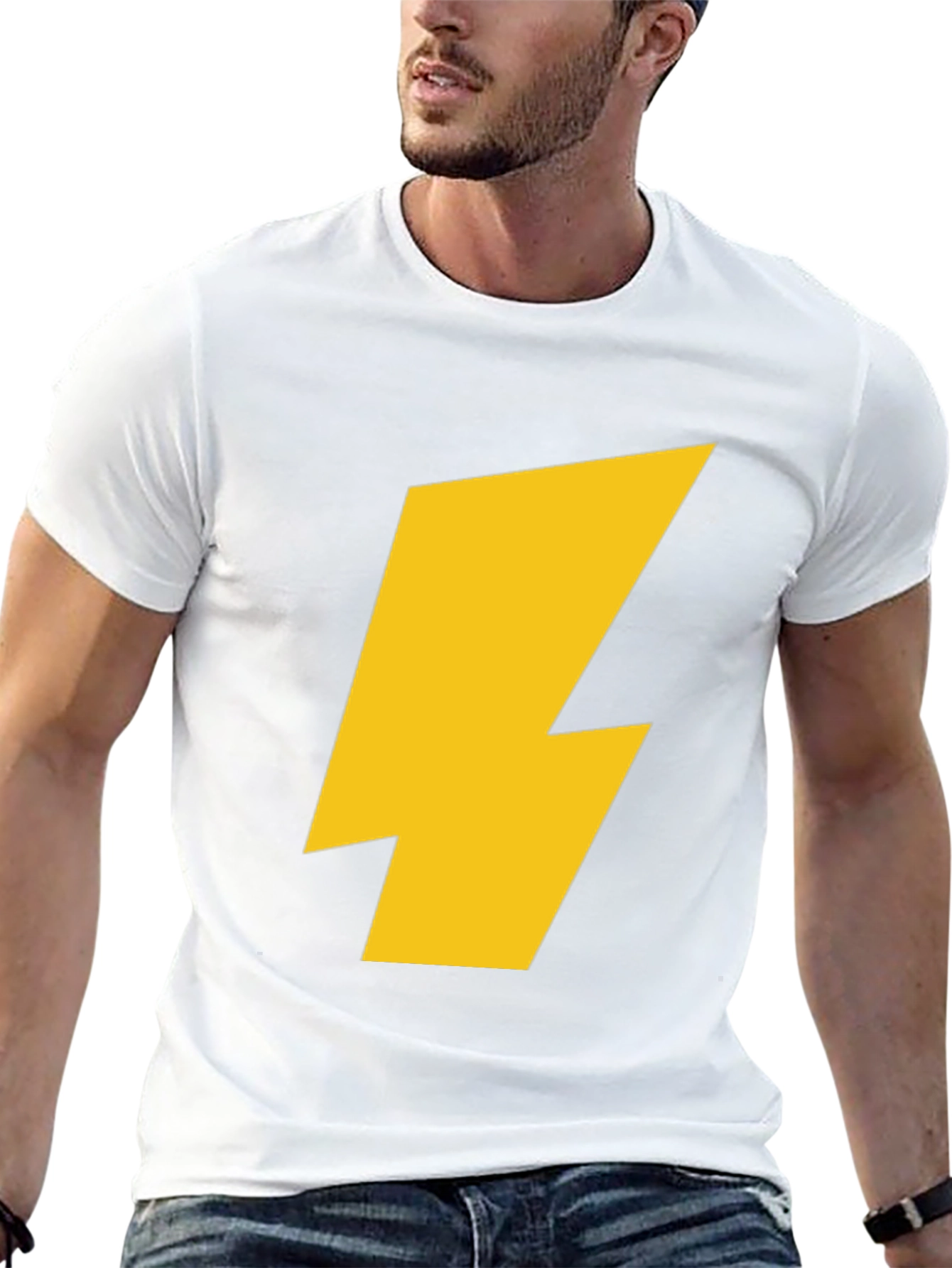 Lightning Bolt Graphic Tee - Black