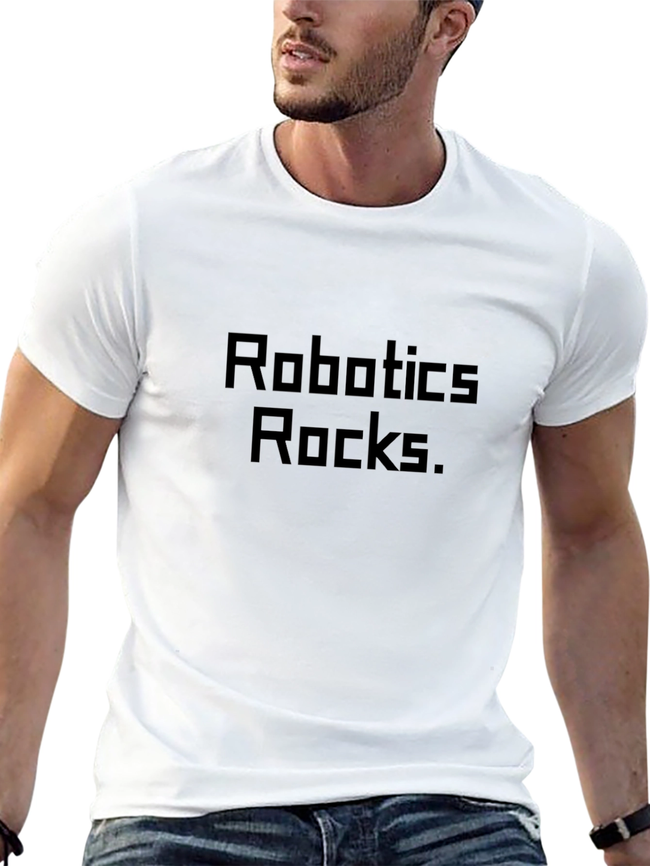 Robotics Rocks Black T-Shirt - Geeky Cool