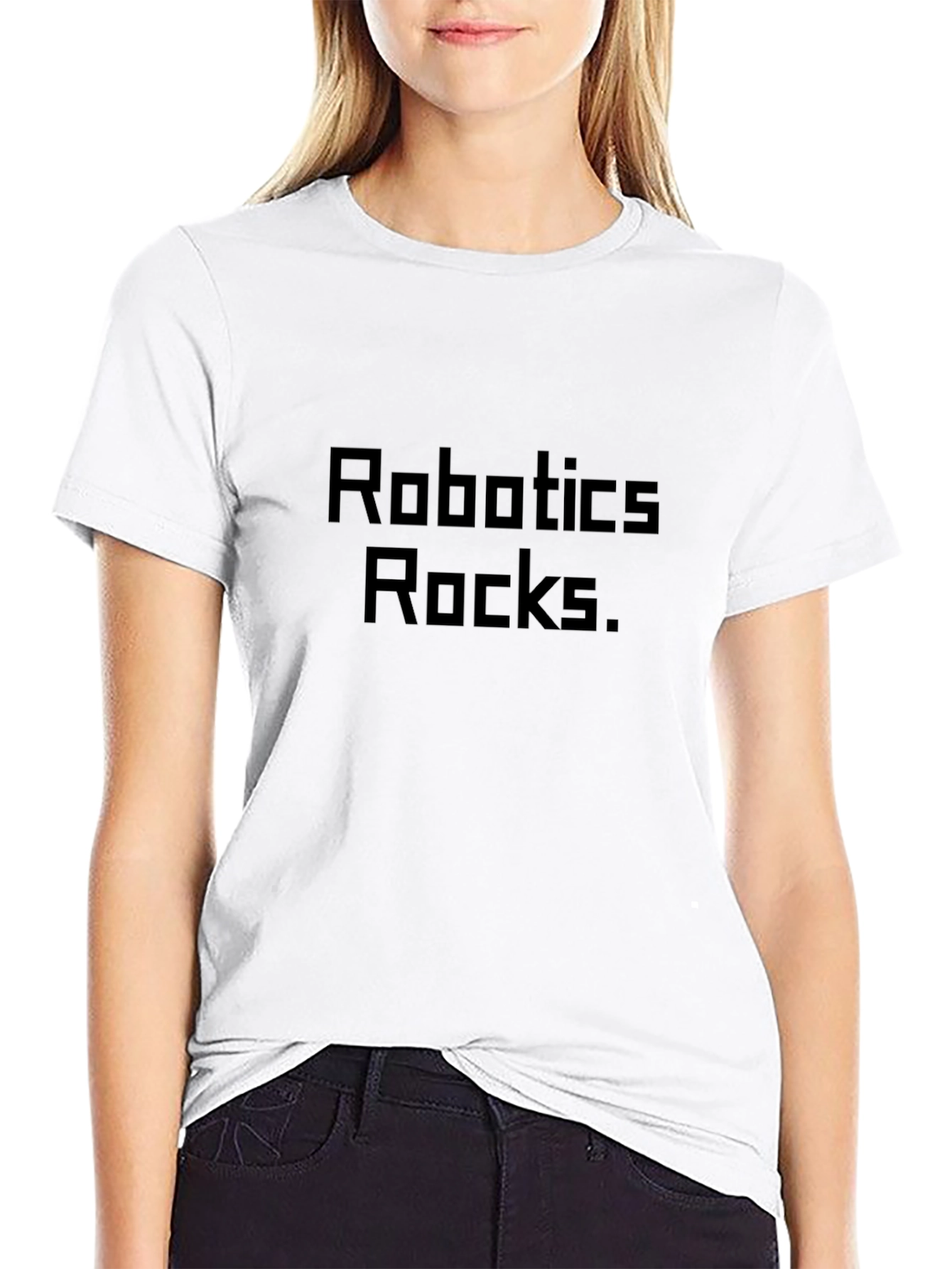 Robotics Rocks Black T-Shirt - Geeky Cool