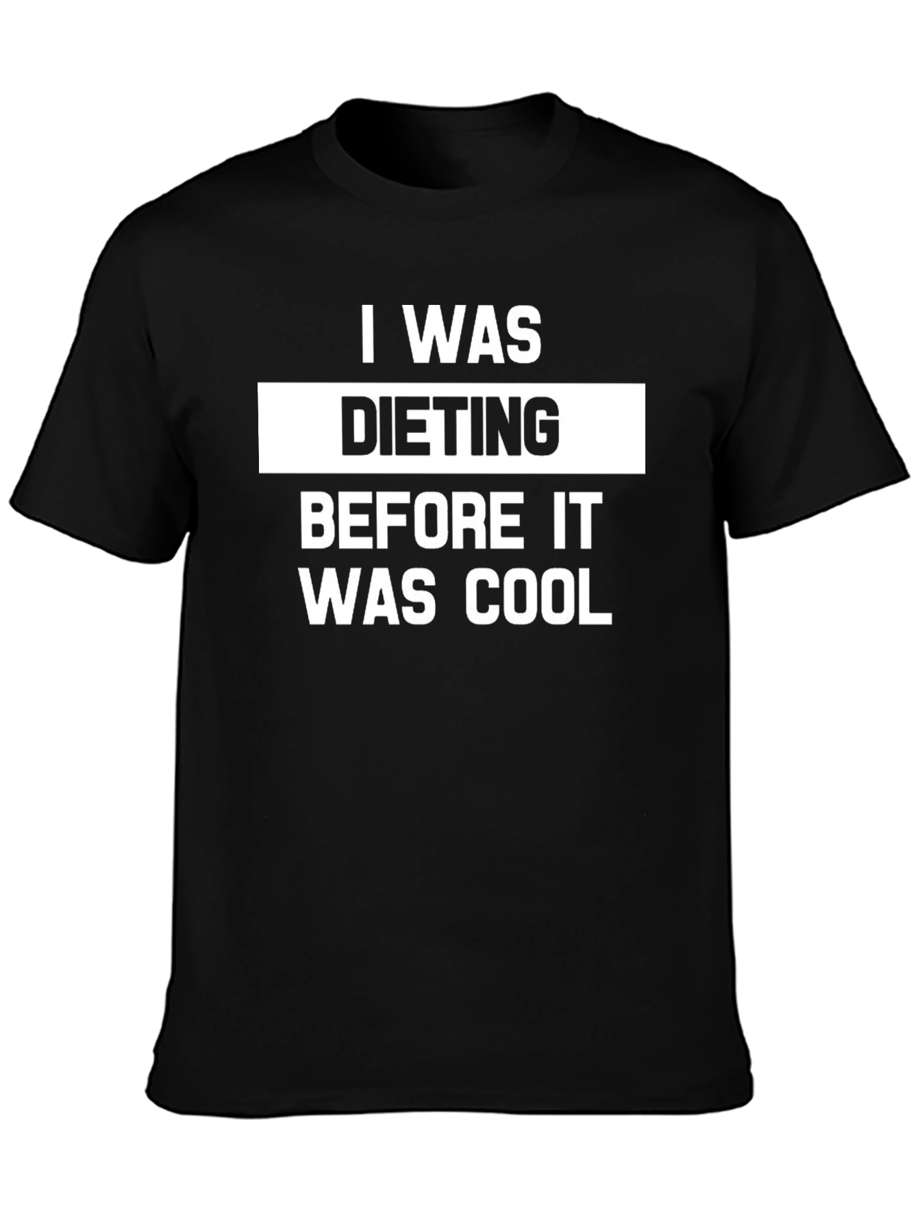 I Was Dieting Funny T-Shirt - Black