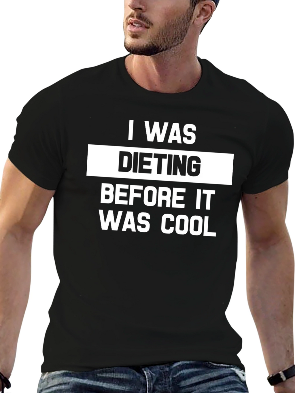 I Was Dieting Funny T-Shirt - Black