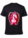 Unicorn Heart Graphic Tee - Black