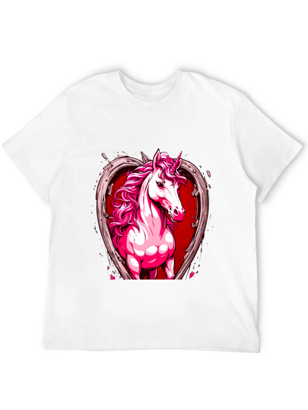 Unicorn Heart Graphic Tee - Black