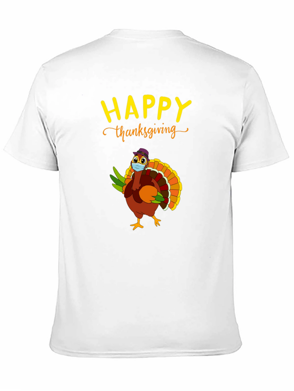 Happy Thanksgiving Turkey Face Mask T-Shirt