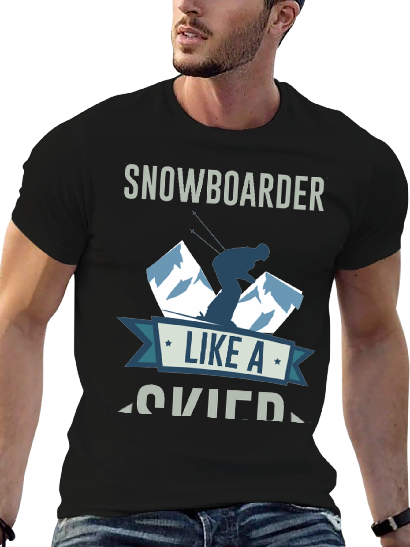 Snowboarder Like A Skier T-Shirt