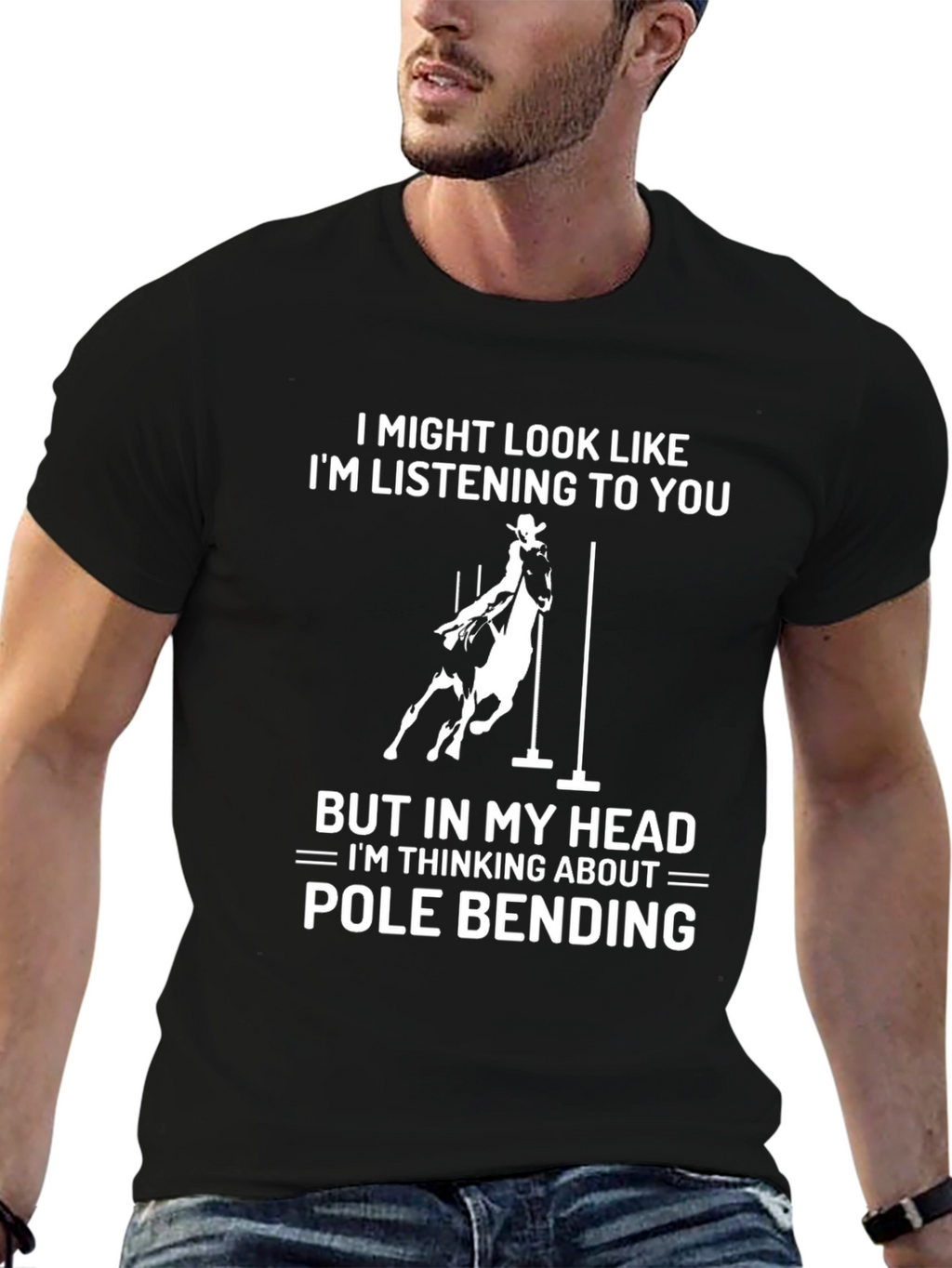 Pole Bending Horse Riding T-Shirt