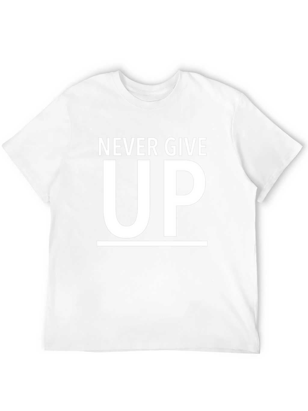 Never Give Up Black T-Shirt