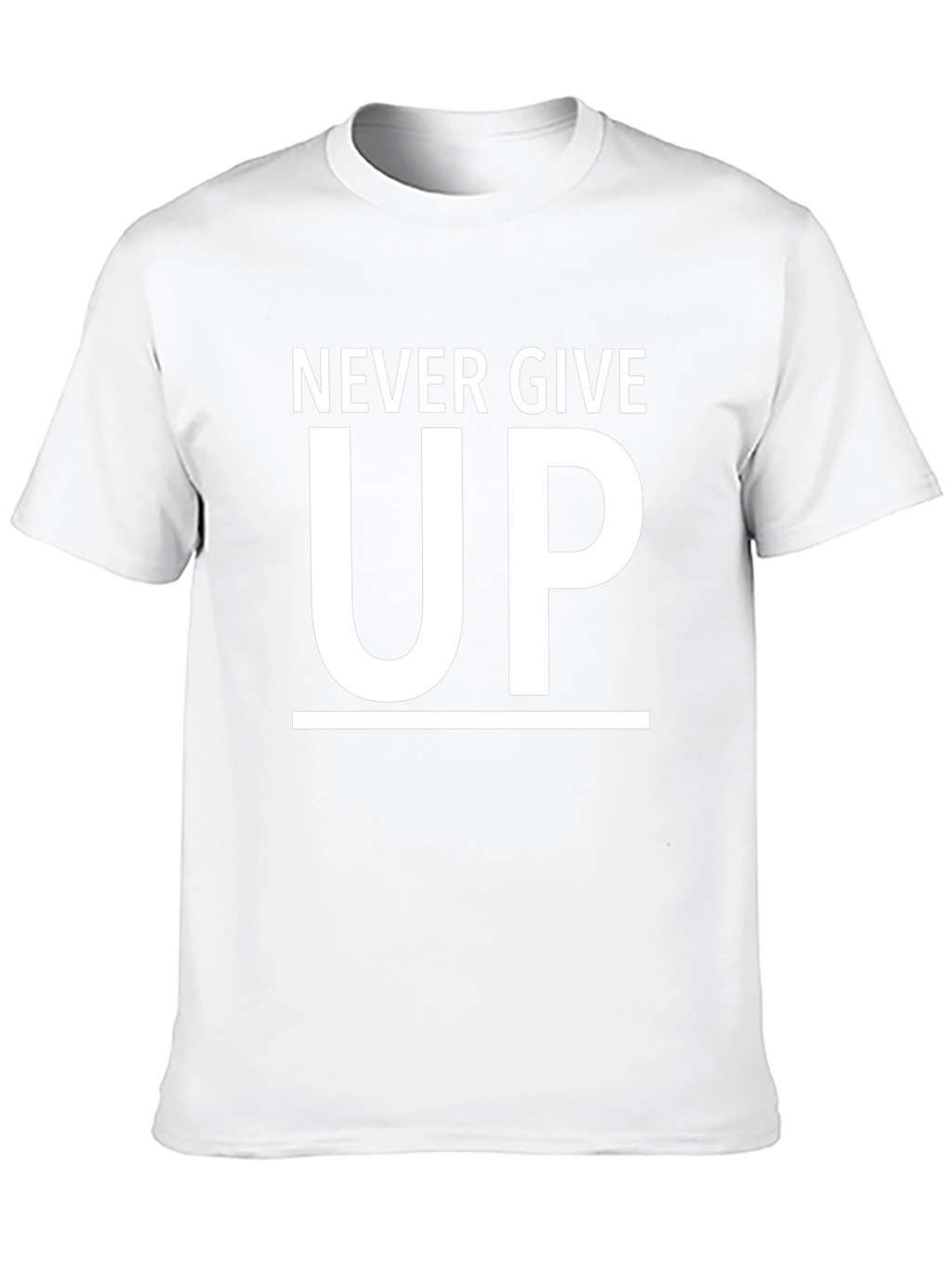 Never Give Up Black T-Shirt