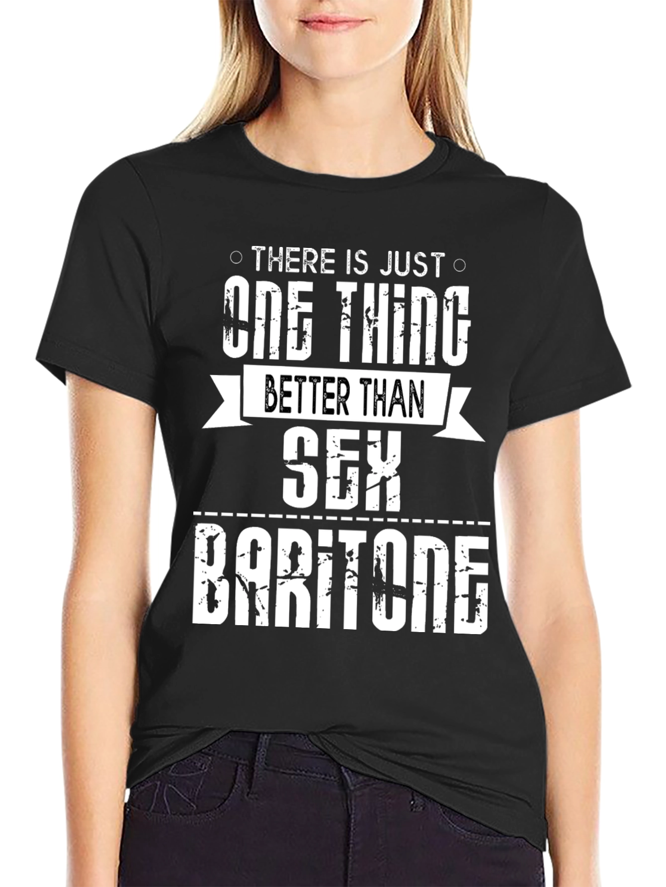 Funny Baritone T-Shirt: One Thing Better Than Sex!