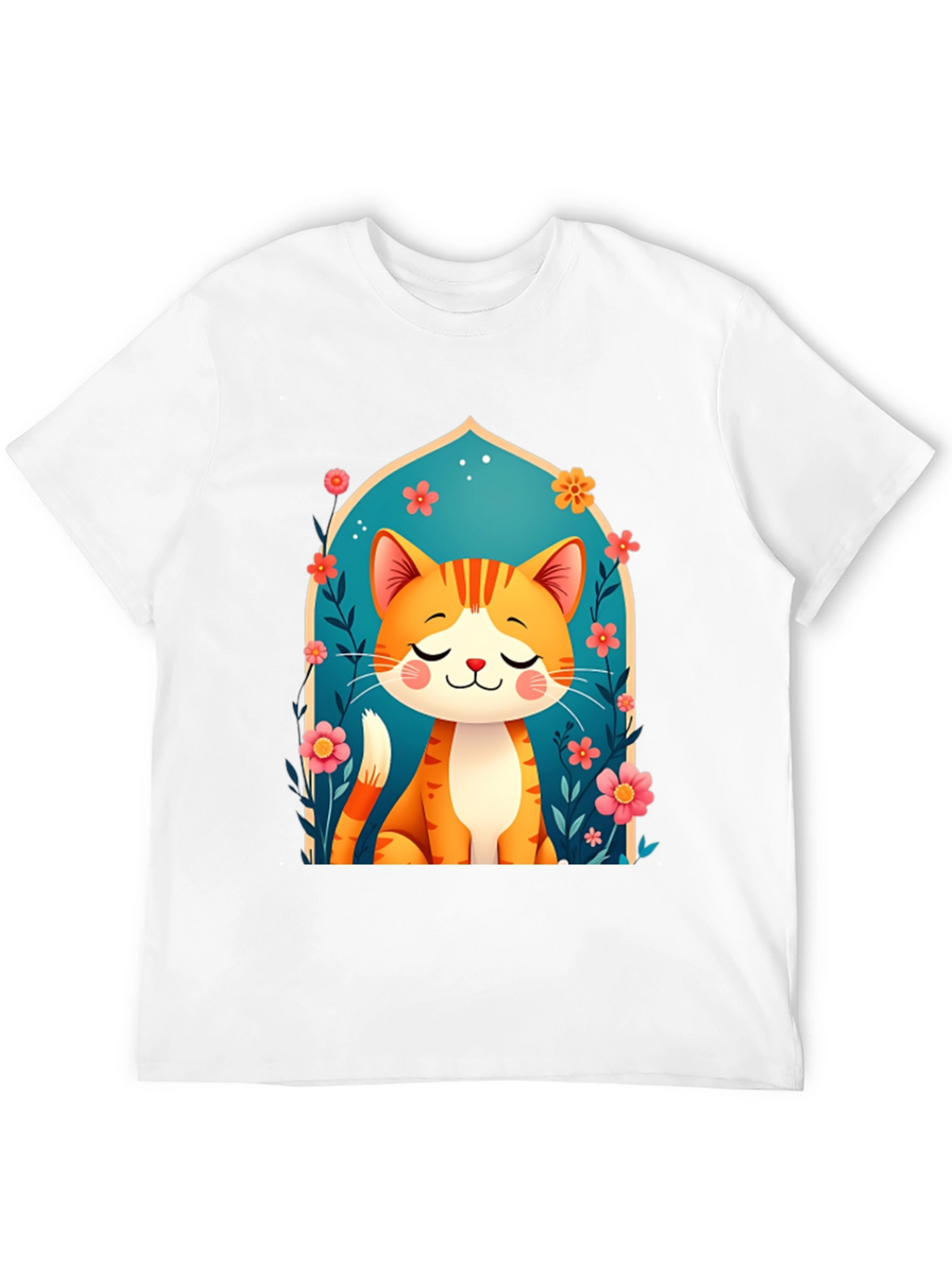 Cute Cat Graphic Tee - Unisex Black T-Shirt