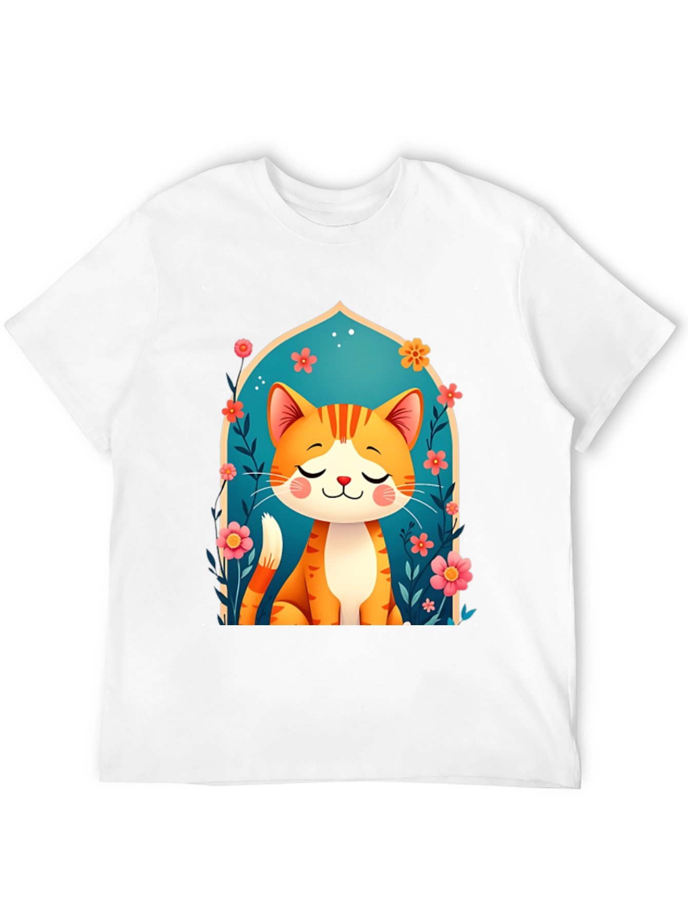 Cute Cat Graphic Tee - Unisex Black T-Shirt