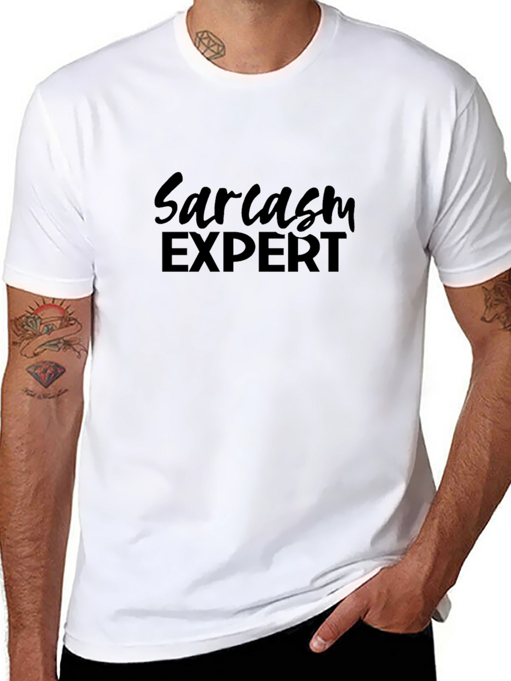 Sarcasm Expert Black T-Shirt
