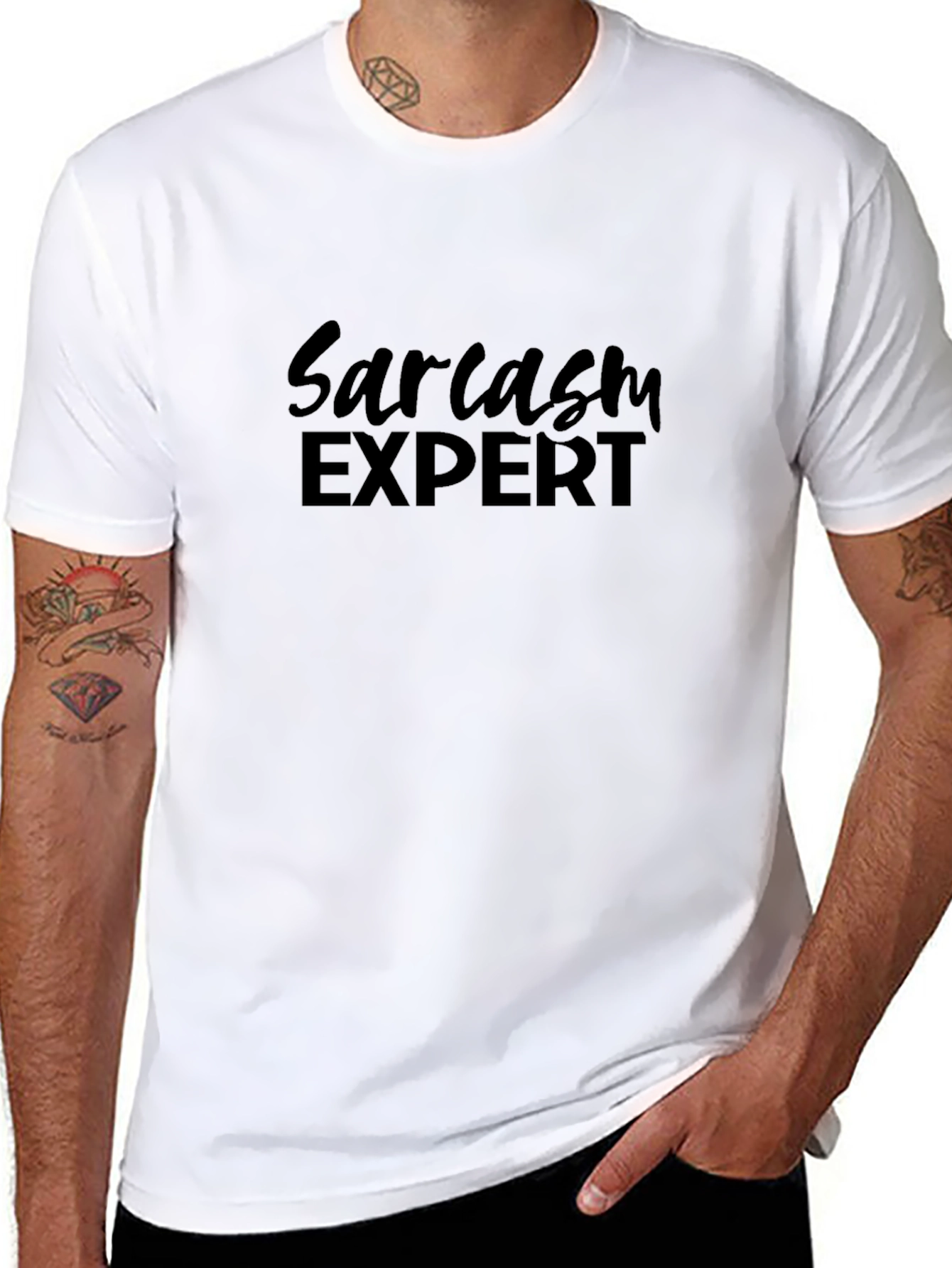 Sarcasm Expert Black T-Shirt