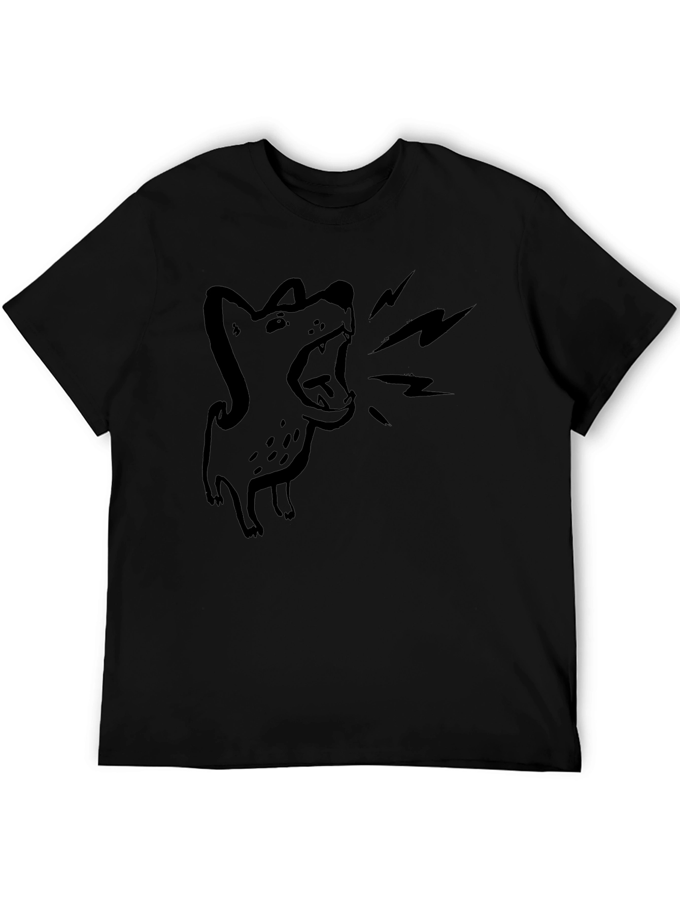 Barking Dog Graphic Tee - Mens Black T-Shirt
