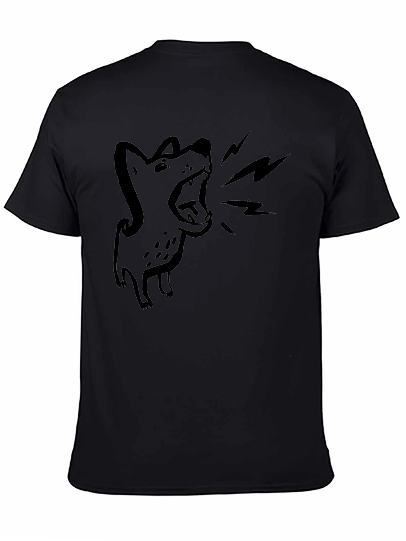 Barking Dog Graphic Tee - Mens Black T-Shirt