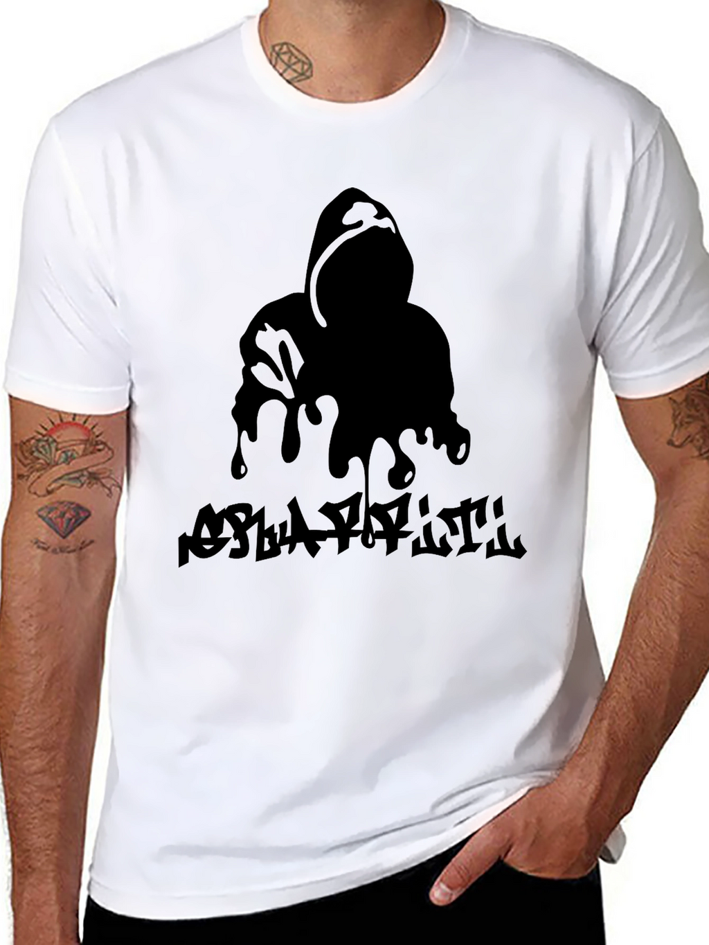 Hooded Graphic Print Tee