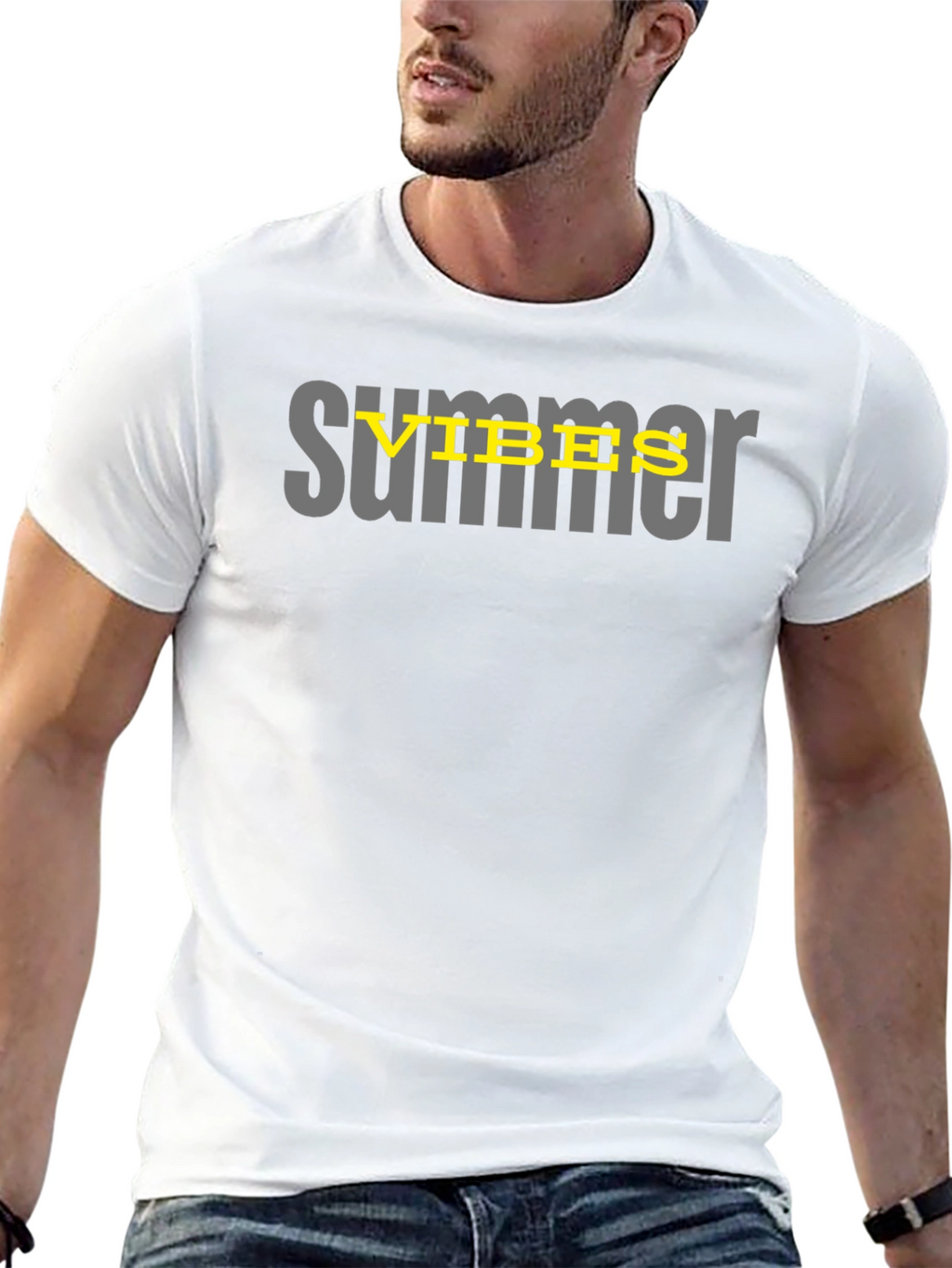 Summer Vibes Graphic Tee - Black