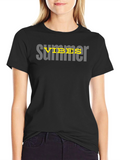 Summer Vibes Graphic Tee - Black