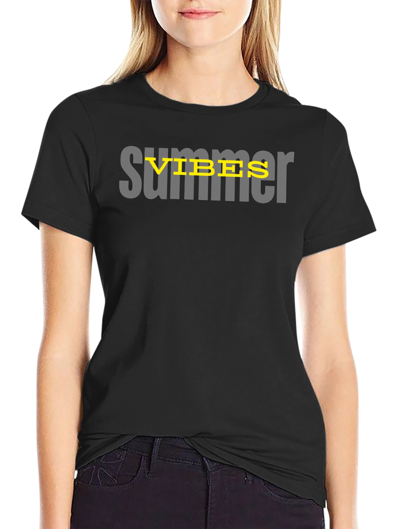 Summer Vibes Graphic Tee - Black